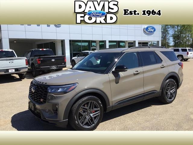 2026 Ford Explorer ST in Marsh Gray T9 — front three-quarter view