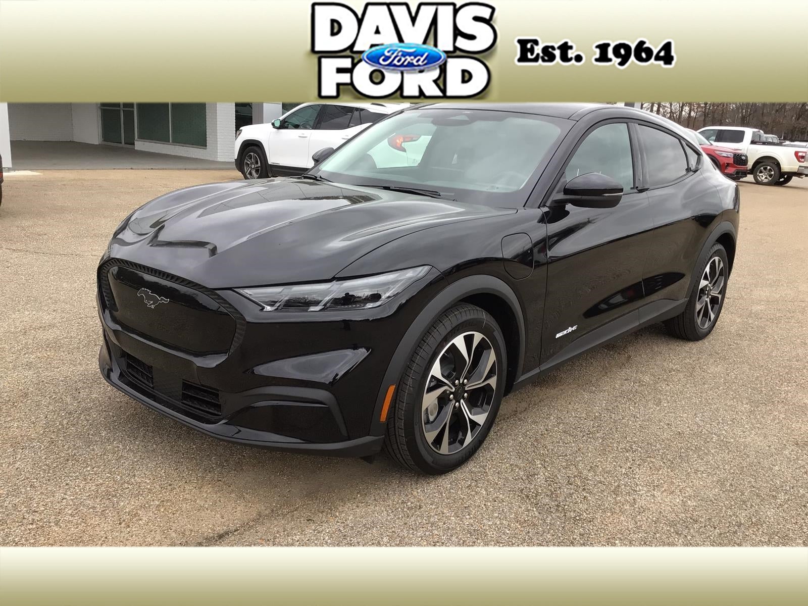 2026 Ford Mustang Mach-E Select in Shadow Black G1 — front three-quarter view